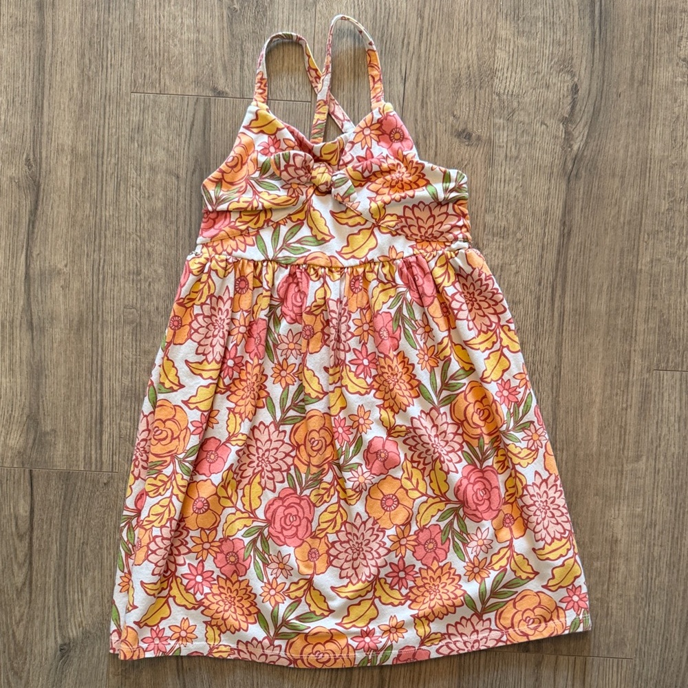 Tommy Bahama Kids Floral Dress in Pink and Orange